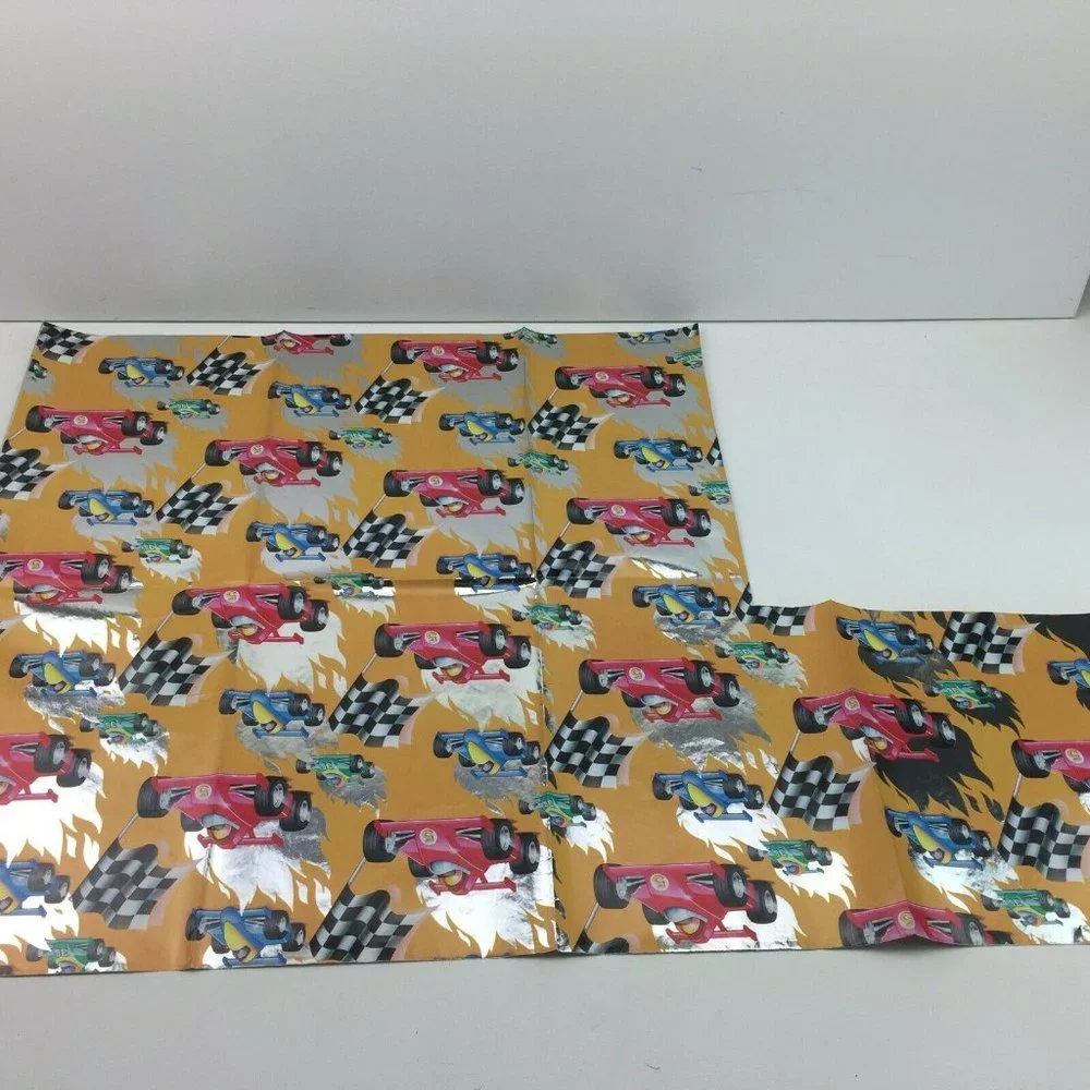 Sports Racing Boy Gift Printed Wrapping Paper Present Golf Baseball Basketball
